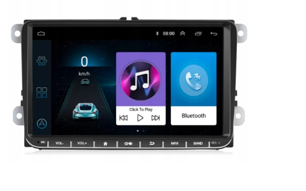 ESSGOO Radio samochodowe 9" 2DIN GPS 2+32GB Android Bluetooth VW/Skoda/Seat