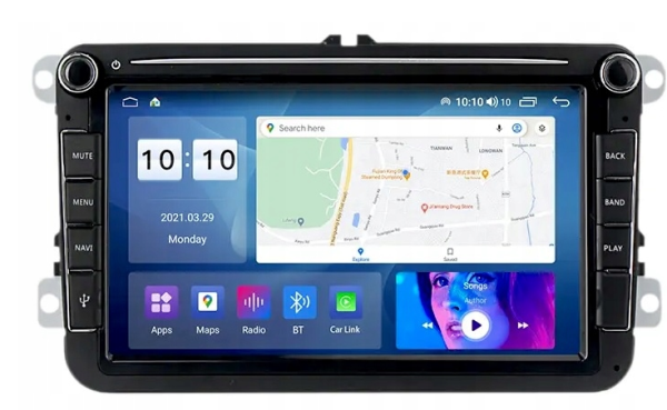 RADIO ANDROID GPS VW PASSAT B6 B7 GOLF V VI CARPLAY WIFI 4/64GB MODEM SIM - obrazek 2