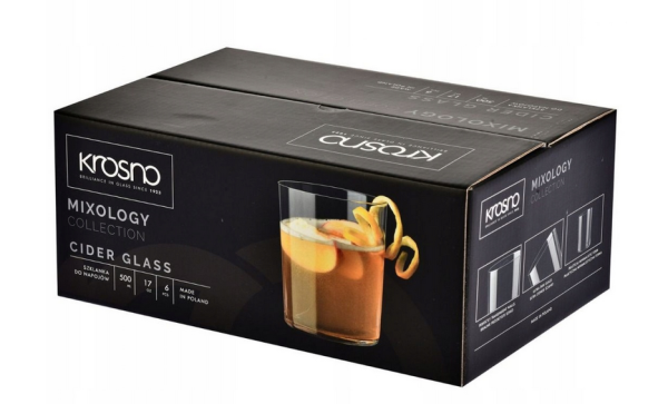 KROSNO SZKLANKI DO NAPOJÓW WODY MIXOLOGY 6x500ml