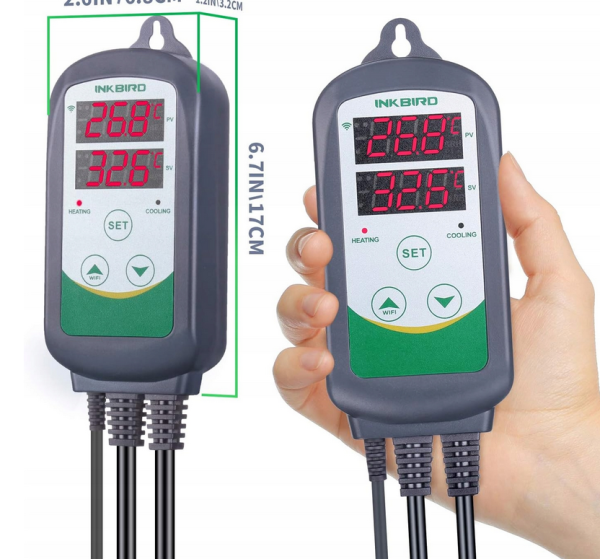 Inkbird ITC-308-WIFI Termostat z kontrolą temperatury Wi-Fi, sterownik wędz