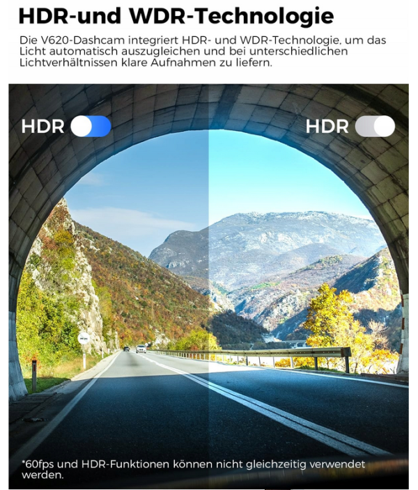 LINGDU V620 Kamera Samochodowa 4K 1080P WiFi GPS 64GB Karta SD 170° - obrazek 4