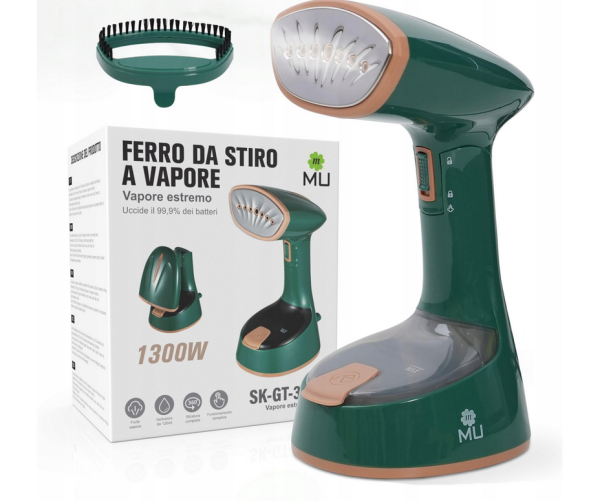 PAROWNICA DO UBRAŃ 1300W SK-GT-3065 120 ML ZIELONA SKŁADANA