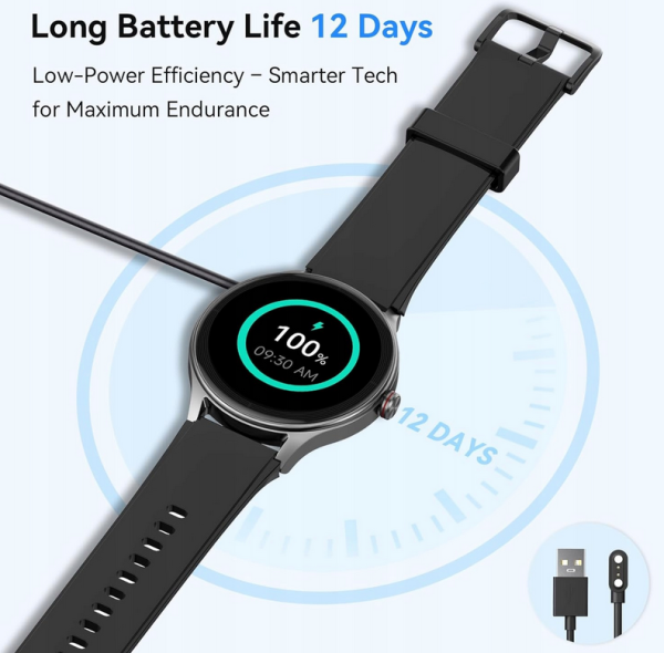 Fitpolo dla mężczyzn/kobiet (2 paski), okrągły smartwatch 1,575 Bluetooth - obrazek 4