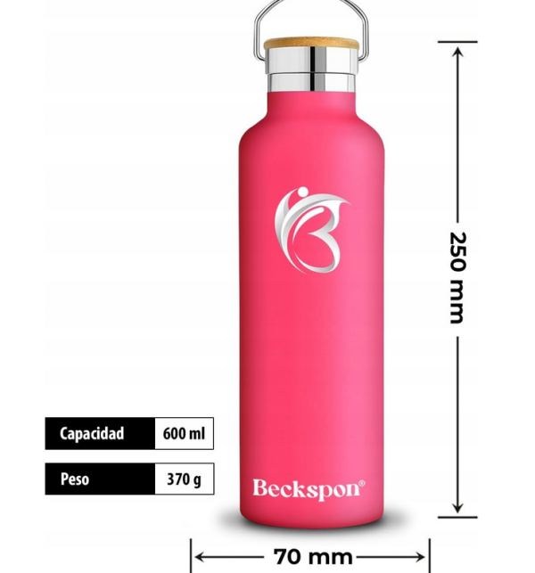 Butelka termiczna ze stali nierdzewnej 600 ml BECKSPON - obrazek 2