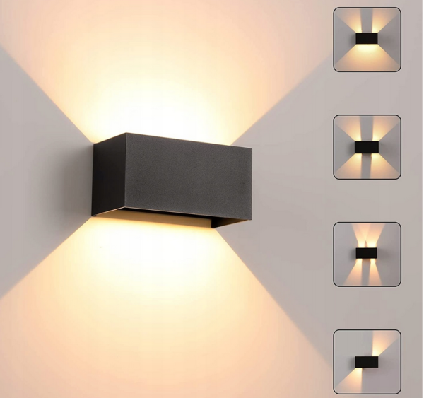 LAMPA ŚCIENNA LED KINKIET LED ZEWNĘTRZNY WODOODPORNY 3000K