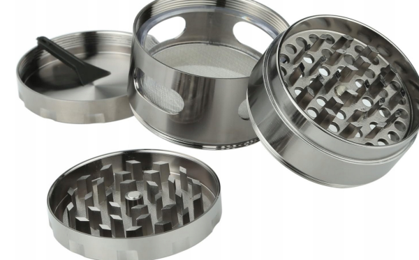 METALOWY Młynek do ziół DCOU Premium, 2,2 cala, 4 elementy - obrazek 4