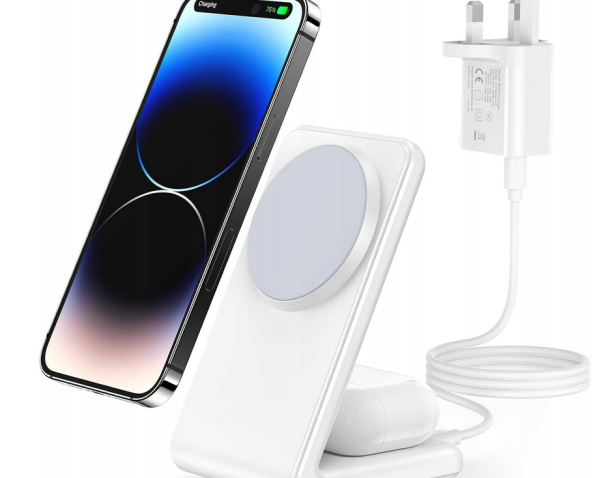 Meifigno 2 w 1 Podstawka Ładująca MagSafe USB-C PD3.0 20 W CZARNA EU - obrazek 2