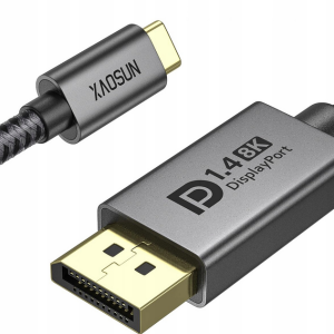 XAOSUN KAbel USB C DisplayPort 1.4 [8K @60Hz 4K @165Hz 2K @240Hz]
