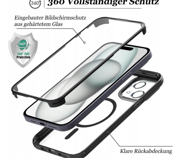 Leedia iPhone 15 PLUS Wbudowane szkło Ochrona ekranu 6,7 cala - obrazek 2