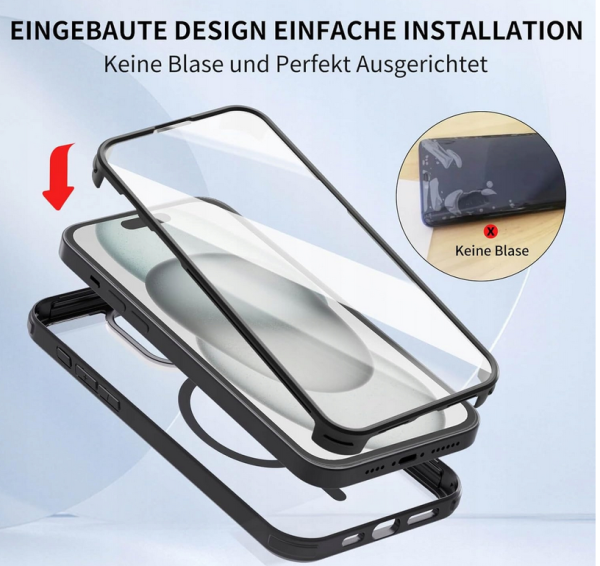 Leedia iPhone 15 PLUS Wbudowane szkło Ochrona ekranu 6,7 cala - obrazek 3